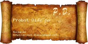 Probst Diána névjegykártya